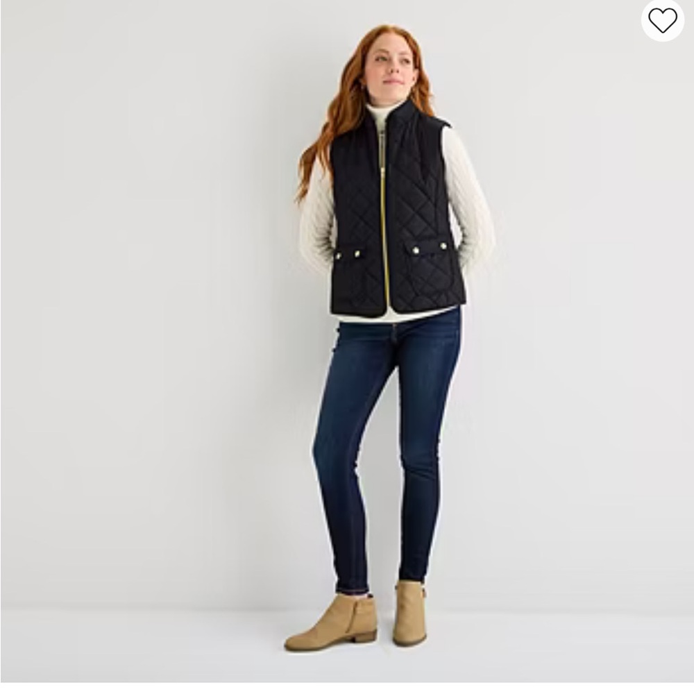 St. John's Bay Black and Cream Jacket - Picture 8 of 8